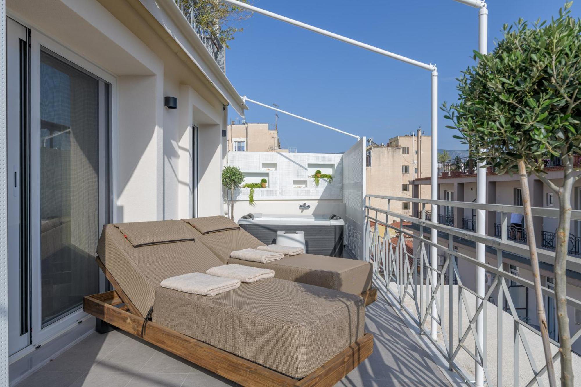 Central Sunny Loft With Plunge Pool Athen Exterior foto